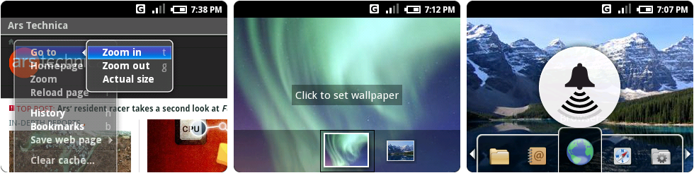 Milestone 3的浏览器菜单系统,壁纸界面,以及音量控制。