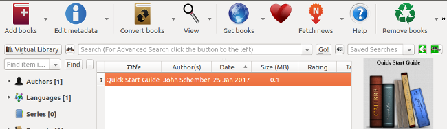Calibre&rsquo;s interface